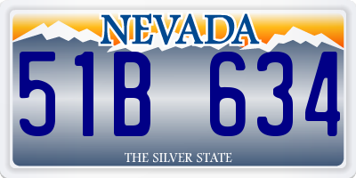 NV license plate 51B634