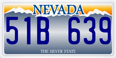 NV license plate 51B639