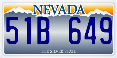 NV license plate 51B649