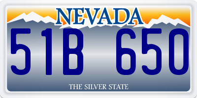 NV license plate 51B650