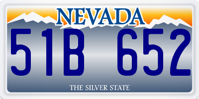 NV license plate 51B652