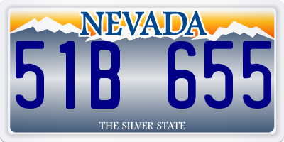 NV license plate 51B655