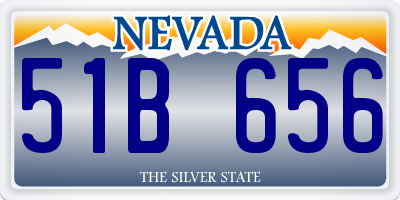 NV license plate 51B656