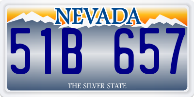 NV license plate 51B657