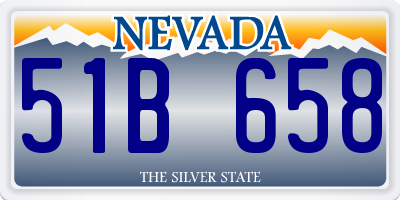 NV license plate 51B658