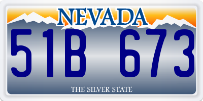 NV license plate 51B673