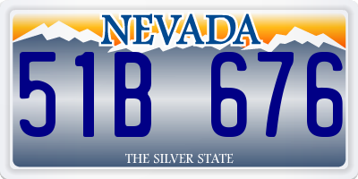 NV license plate 51B676