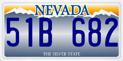 NV license plate 51B682