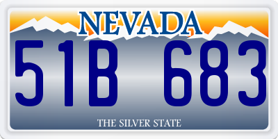 NV license plate 51B683