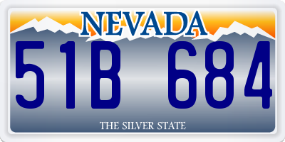 NV license plate 51B684