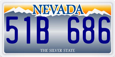 NV license plate 51B686