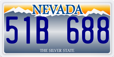 NV license plate 51B688