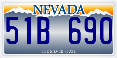 NV license plate 51B690