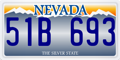 NV license plate 51B693