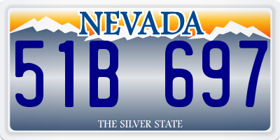 NV license plate 51B697