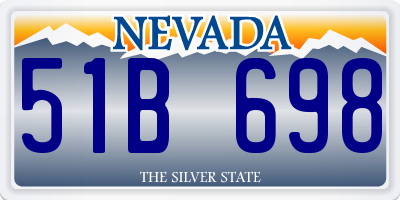 NV license plate 51B698