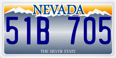 NV license plate 51B705