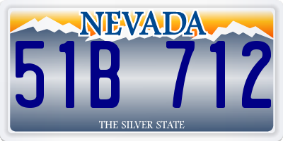 NV license plate 51B712