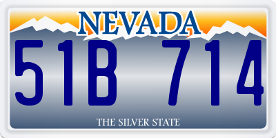 NV license plate 51B714