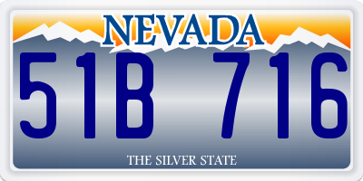 NV license plate 51B716