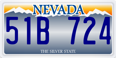 NV license plate 51B724
