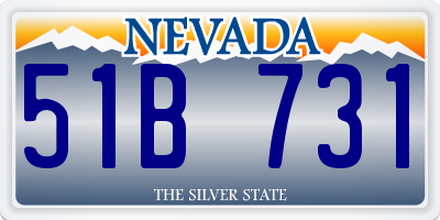 NV license plate 51B731