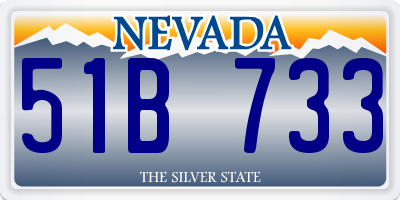 NV license plate 51B733