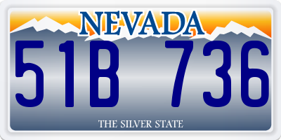 NV license plate 51B736