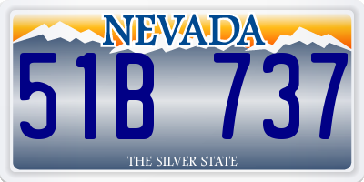 NV license plate 51B737