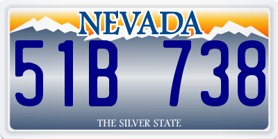 NV license plate 51B738