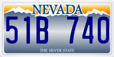 NV license plate 51B740