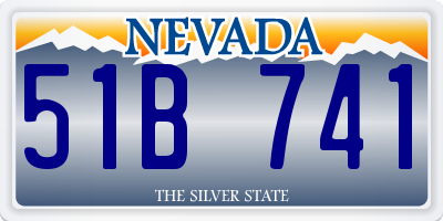 NV license plate 51B741