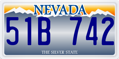 NV license plate 51B742