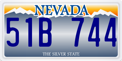 NV license plate 51B744