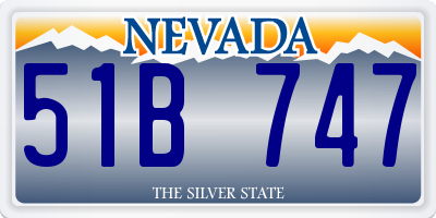 NV license plate 51B747