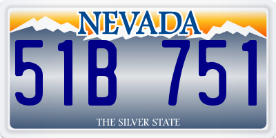 NV license plate 51B751