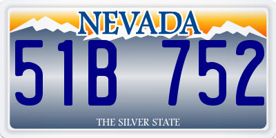 NV license plate 51B752