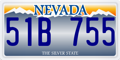 NV license plate 51B755