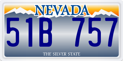 NV license plate 51B757