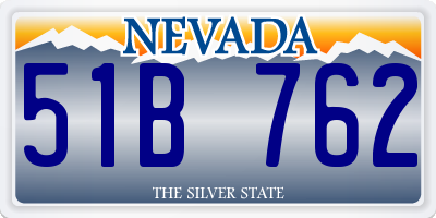 NV license plate 51B762