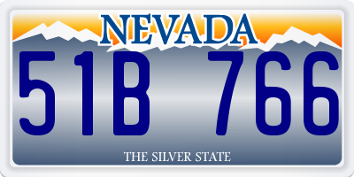 NV license plate 51B766