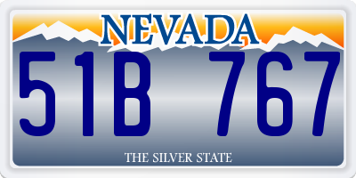 NV license plate 51B767