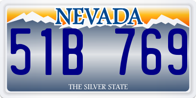 NV license plate 51B769