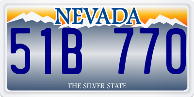 NV license plate 51B770