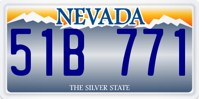 NV license plate 51B771