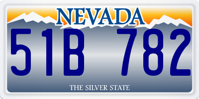 NV license plate 51B782