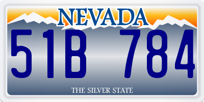 NV license plate 51B784