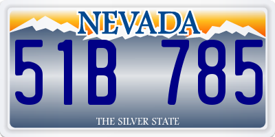 NV license plate 51B785