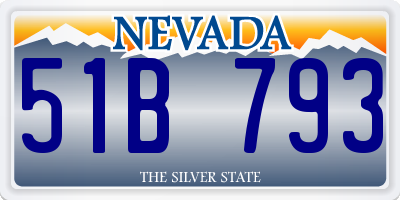 NV license plate 51B793