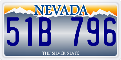 NV license plate 51B796